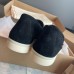 Loro Piana Women's Summer Charms Walk Loafers in Black Suede Leather Loro Piana Women's Summer Charms Walk Loafers in Black Suede Leather