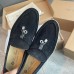 Loro Piana Women's Summer Charms Walk Loafers in Black Suede Leather Loro Piana Women's Summer Charms Walk Loafers in Black Suede Leather