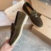 Loro Piana Women's Summer Charms Walk Loafers in Olive Suede Leather Loro Piana Women's Summer Charms Walk Loafers in Olive Suede Leather