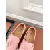 Loro Piana Women's Summer Charms Walk Loafers in Pink Suede Leather Loro Piana Women's Summer Charms Walk Loafers in Pink Suede Leather