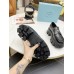 Prada Women's Monolith Loafers In Black Brushed Leather Prada Women's Monolith Loafers In Black Brushed Leather