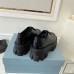 Prada Monolith Lace-up Loafers in Black Brushed Leather Prada Monolith Lace-up Loafers in Black Brushed Leather