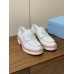 Prada Women's Loafers in White Grained Leather