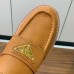 Prada Women's Loafers in Brown Grained Leather Prada Women's Loafers in Brown Grained Leather