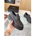 Prada Women's Double Chocolate Loafers in Black Leather Prada Women's Double Chocolate Loafers in Black Leather