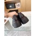Prada Women's Double Chocolate Loafers in Black Leather Prada Women's Double Chocolate Loafers in Black Leather