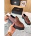 Prada Women's Double Chocolate Loafers in Cognac Leather Prada Women's Double Chocolate Loafers in Cognac Leather
