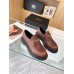 Prada Women's Double Chocolate Loafers in Cognac Leather Prada Women's Double Chocolate Loafers in Cognac Leather