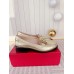 Roger Vivier Metal Buckle Morsetto Loafers in Gold Nappa Leather Roger Vivier Metal Buckle Morsetto Loafers in Gold Nappa Leather