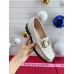 Roger Vivier Metal Buckle Morsetto Loafers in White Patent Leather Roger Vivier Metal Buckle Morsetto Loafers in White Patent Leather