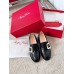 Roger Vivier Viv' Rangers Metal Buckle Loafers in Black Leather Roger Vivier Viv' Rangers Metal Buckle Loafers in Black Leather
