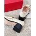 Roger Vivier Viv' Rangers Strass Buckle Loafers in White Patent Leather