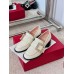 Roger Vivier Viv' Rangers Strass Buckle Loafers in White Patent Leather