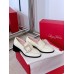 Roger Vivier Viv' Rangers Strass Buckle Loafers in White Patent Leather