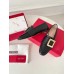 Roger Vivier Soft Metal Buckle Loafers in Black Leather