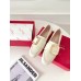 Roger Vivier Soft Metal Buckle Loafers in White Leather