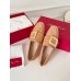 Roger Vivier Soft Metal Buckle Loafers In Brown Suede