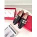 Roger Vivier Mini Broche Buckle Loafers in Black Patent Leather