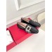 Roger Vivier Mini Broche Buckle Loafers in Black Patent Leather