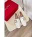 Roger Vivier Mini Broche Buckle Loafers in White Patent Leather