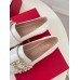 Roger Vivier Mini Broche Buckle Loafers in White Patent Leather