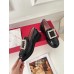 Roger Vivier Viv' Rangers Strass Loafers In Black Patent Leather