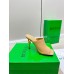 Bottega Veneta Knot Mules 90mm In Beige Lambskin