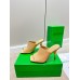 Bottega Veneta Knot Mules 90mm In Beige Lambskin