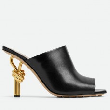 Bottega Veneta Knot Mules 90mm In Black Lambskin Bottega Veneta Knot Mules 90mm In Black Lambskin
