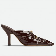 Bottega Veneta Bunnie Mules 90mm In Fondant Patent Leather Bottega Veneta Bunnie Mules 90mm In Fondant Patent Leather