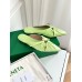 Bottega Veneta Bunnie Flat Mules In Fennel Patent Leather Bottega Veneta Bunnie Flat Mules In Fennel Patent Leather
