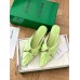 Bottega Veneta Bunnie Flat Mules In Fennel Patent Leather Bottega Veneta Bunnie Flat Mules In Fennel Patent Leather
