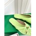 Bottega Veneta Bunnie Flat Mules In Fennel Patent Leather Bottega Veneta Bunnie Flat Mules In Fennel Patent Leather