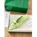 Bottega Veneta Bunnie Flat Mules In Fennel Patent Leather Bottega Veneta Bunnie Flat Mules In Fennel Patent Leather