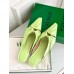 Bottega Veneta Bunnie Flat Mules In Fennel Patent Leather Bottega Veneta Bunnie Flat Mules In Fennel Patent Leather