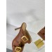 Bottega Veneta Stretch Buckle Mules in Caramel Calfskin Bottega Veneta Stretch Buckle Mules in Caramel Calfskin