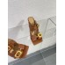 Bottega Veneta Stretch Buckle Mules in Caramel Calfskin Bottega Veneta Stretch Buckle Mules in Caramel Calfskin