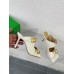 Bottega Veneta Stretch Buckle Mules in White Calfskin Bottega Veneta Stretch Buckle Mules in White Calfskin