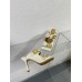 Bottega Veneta Stretch Buckle Mules in White Calfskin Bottega Veneta Stretch Buckle Mules in White Calfskin