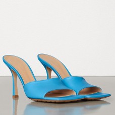 Bottega Veneta Stretch Mules 90mm In Blue Lambskin Bottega Veneta Stretch Mules 90mm In Blue Lambskin