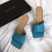 Bottega Veneta Stretch Mules 90mm In Blue Lambskin Bottega Veneta Stretch Mules 90mm In Blue Lambskin