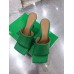 Bottega Veneta Stretch Mules 90mm In Green Lambskin