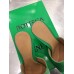 Bottega Veneta Stretch Mules 90mm In Green Lambskin