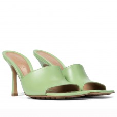 Bottega Veneta Stretch Mules 90mm In Pistachio Lambskin Bottega Veneta Stretch Mules 90mm In Pistachio Lambskin