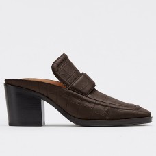Bottega Veneta Mules In Fondant Crocodile Embossed Leather Bottega Veneta Mules In Fondant Crocodile Embossed Leather