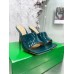 Bottega Veneta Stretch Mules 90mm In Blue Patent Leather