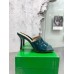 Bottega Veneta Stretch Mules 90mm In Blue Patent Leather