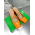 Bottega Veneta Tower Mules In Orange Patent Calfskin