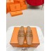 Hermes Esmee Mules in Brown Calfskin