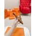 Hermes Esmee Mules in Brown Calfskin
